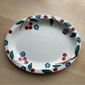 Chaparral Pottery Platter Made in USA Cherries